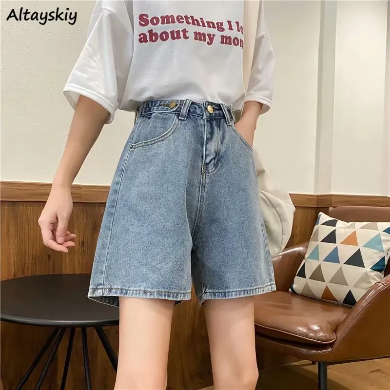 Shorts Women Summer Denim Wide Leg Loose Retro Leisure Adjusted Waist Washed All-match Streetwear Ulzzang Korean Style Students
Shorts Women Summer Denim Wide Leg Loose Retro Leisure Adjusted Waist Washed All-match Streetwear Ulzzang Korean Style Students
