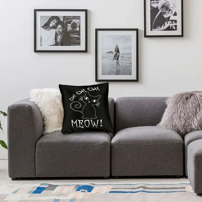 Cool Funny Black Cat Cartoon Meow Pillow Cover Decoration 3D Double Side Print Animal Cushion Cover for Car 
Cool Funny Black Cat Cartoon Meow Pillow Cover Decoration 3D Double Side Print Animal Cushion Cover for Car