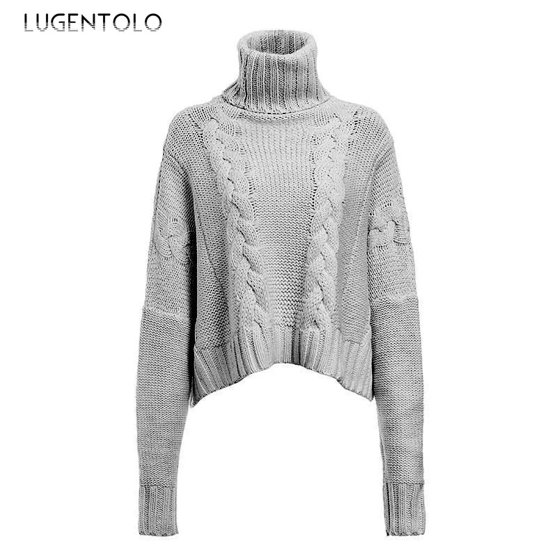 Lugentolo Women Twist Sweater Autumn Winter Casual Solid Long Bat Sleeve Sweaters Turtleneck Knitted Sweater
Lugentolo Women Twist Sweater Autumn Winter Casual Solid Long Bat Sleeve Sweaters Turtleneck Knitted Sweater