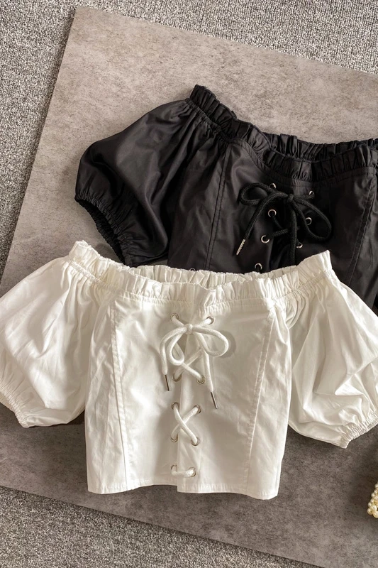 2021 New Summer Square-neck Cropped Short One-shoulder Shirt Women Foreign Short-sleeved Girl Off-shoulder Shirt
2021 New Summer Square-neck Cropped Short One-shoulder Shirt Women Foreign Short-sleeved Girl Off-shoulder Shirt