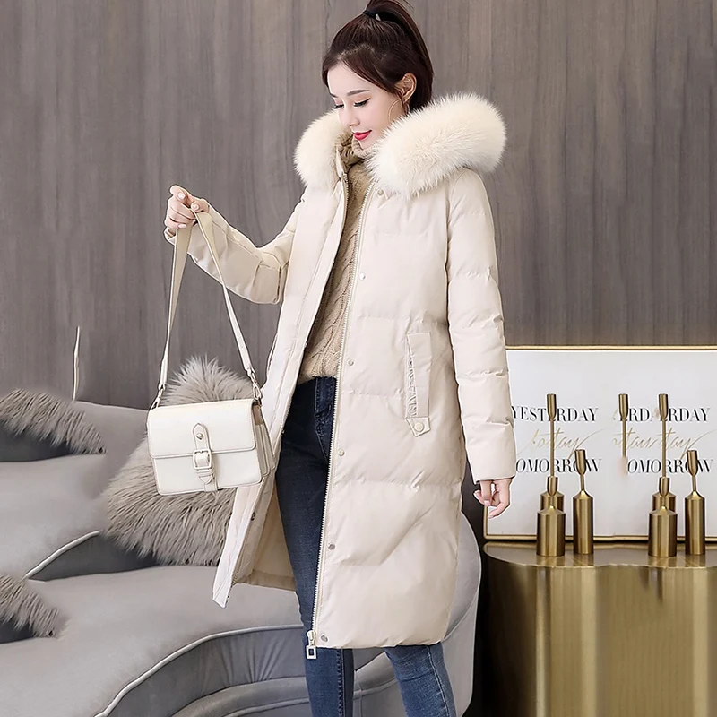 Quality Women Down Jacket Long Winter Warm Down cotton Jackets Women's Korean Casual Hooded Fur collar Parkas Overcoat F1191
Quality Women Down Jacket Long Winter Warm Down cotton Jackets Women's Korean Casual Hooded Fur collar Parkas Overcoat F1191