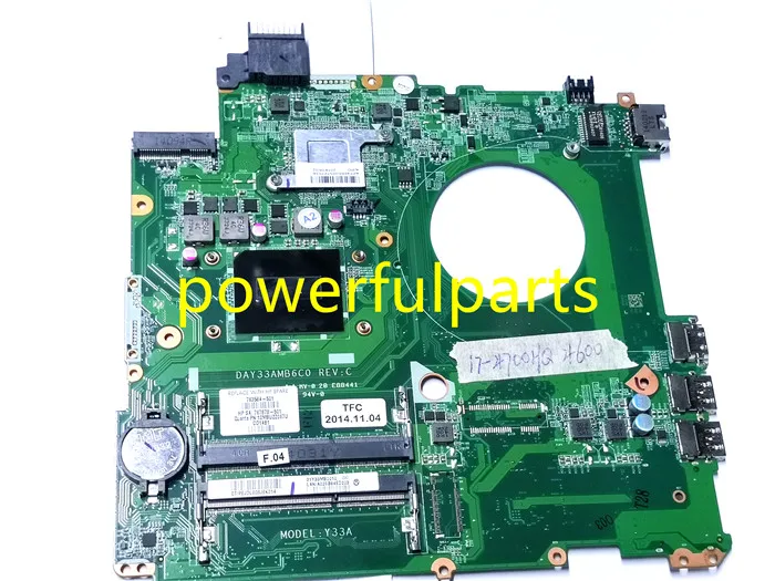 100% new for HP pavilion 15-K motherboard 763584-501 763584-601 763584-001 DAY33AMB6C0 i7-4700HQ HM87 working well
100% new for HP pavilion 15-K motherboard 763584-501 763584-601 763584-001 DAY33AMB6C0 i7-4700HQ HM87 working well