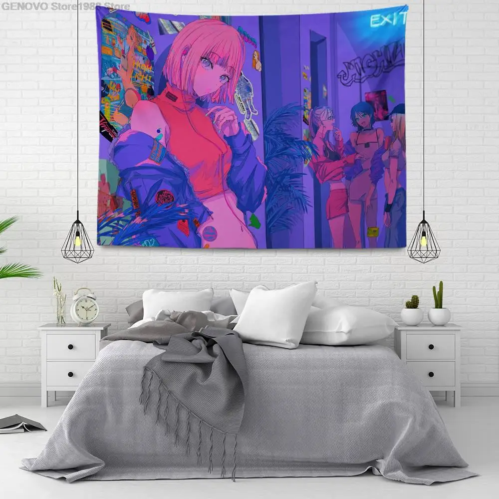 

Kawaii-Mädchen Hängen Wandteppich, Schlafzimmer Hintergrund Dekoration, Nette Rosa, Trendy, trendy Hippie große stoff wand hänge