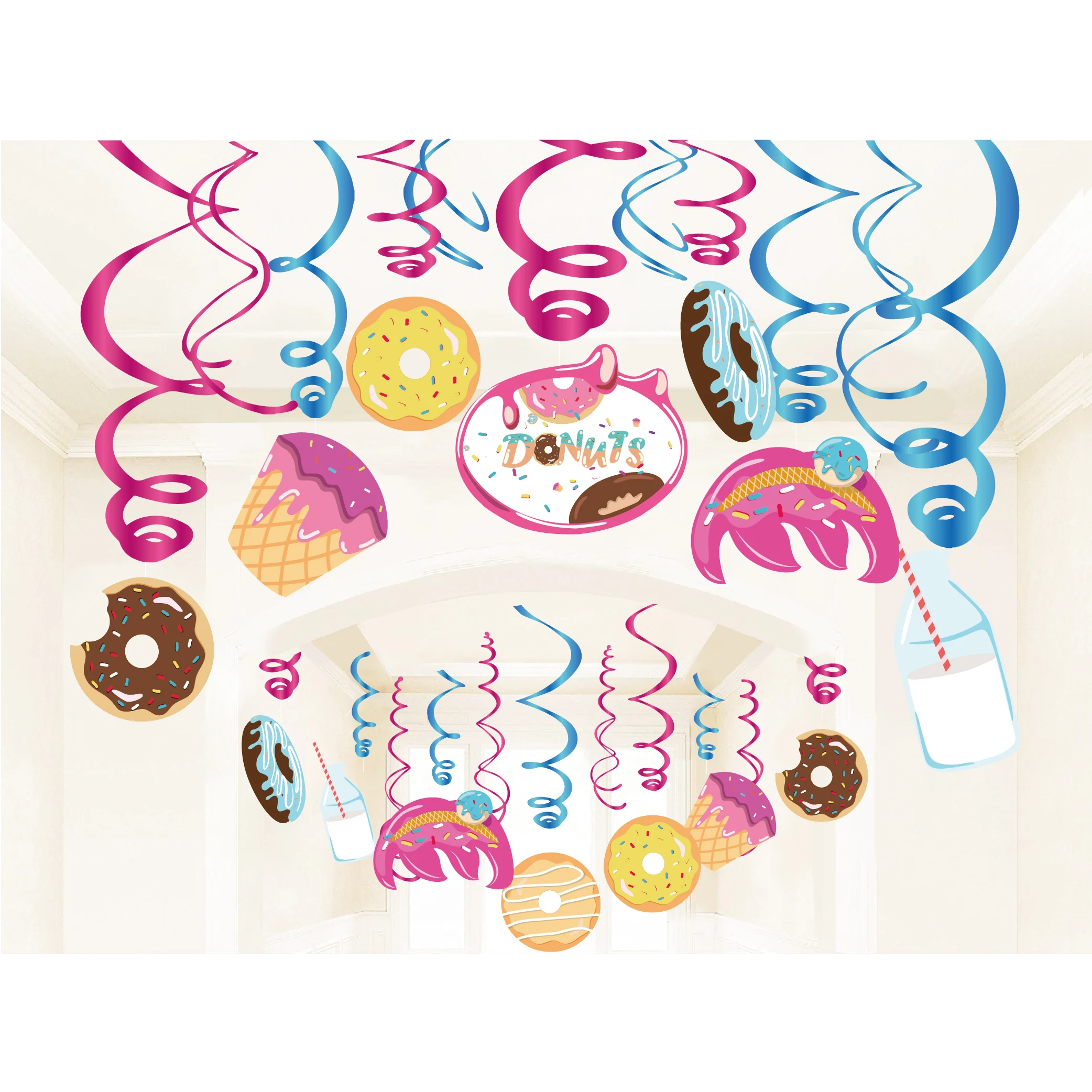 Милые Висячие Пончики из ПВХ висячие украшения для вечеринки в честь рождения