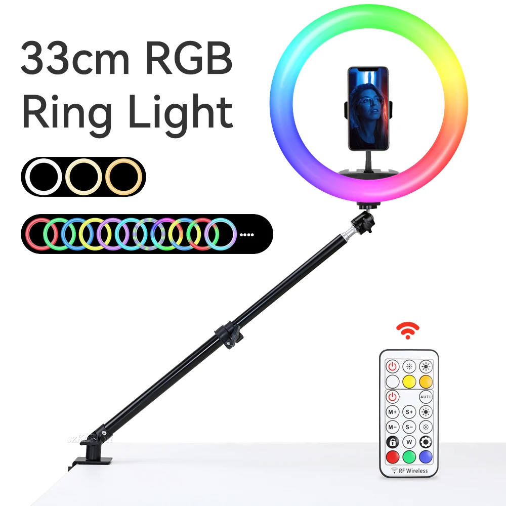 Video Light Multi Desk Clamp Mount Stand for LED Light RGB Extendable Phone Clip Rotatable Ball Head 1/4" Screw for Camera Phone
Video Light Multi Desk Clamp Mount Stand for LED Light RGB Extendable Phone Clip Rotatable Ball Head 1/4" Screw for Camera Phone