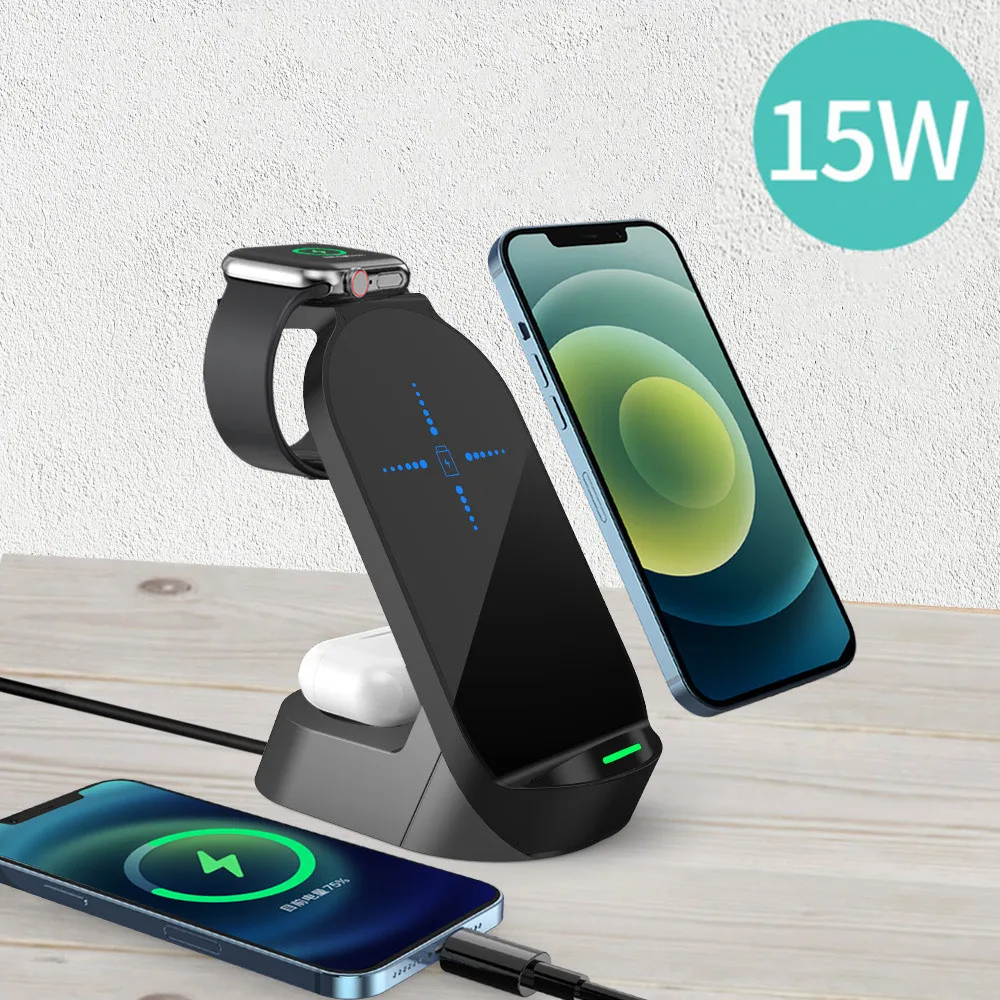 15W Fast Wireless Charger 4 in 1 Qi Charging Dock Station For iPhone 13 12 11 Pro XS MAX XR X Apple Watch SE 6 5 4 3 AirPods Pro
15W Fast Wireless Charger 4 in 1 Qi Charging Dock Station For iPhone 13 12 11 Pro XS MAX XR X Apple Watch SE 6 5 4 3 AirPods Pro