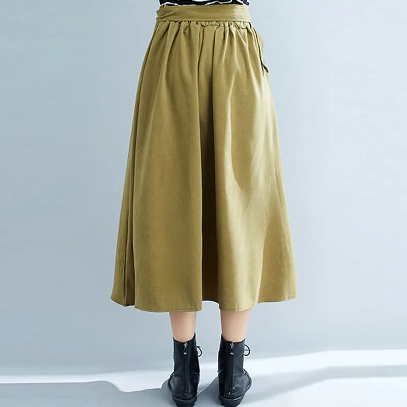 Autumn Winter Women High Waist Long Skirts New 2020 Korean Style Vintage Single-breasted Ladies Elegant A-line Skirts S2140
Autumn Winter Women High Waist Long Skirts New 2020 Korean Style Vintage Single-breasted Ladies Elegant A-line Skirts S2140