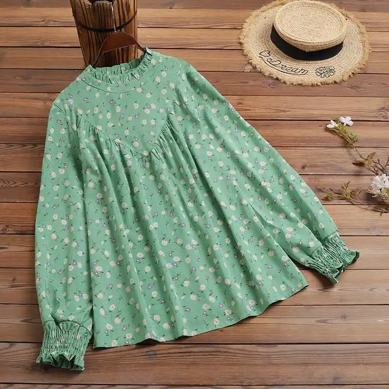 ZANZEA 2021 Woman O-Neck Floral Printed Chemise Femme Long Sleeve Blouse Bohemian Casual Baggy Blusa Autumn Elegant Holiday Tops
ZANZEA 2021 Woman O-Neck Floral Printed Chemise Femme Long Sleeve Blouse Bohemian Casual Baggy Blusa Autumn Elegant Holiday Tops