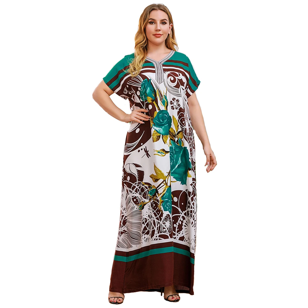 Plus Size Large Arabic Long Dress To The Floor Skirt Suits For Women Summer Lady Robe Comfortable Maternity Clothes Print Flora
Plus Size Large Arabic Long Dress To The Floor Skirt Suits For Women Summer Lady Robe Comfortable Maternity Clothes Print Flora