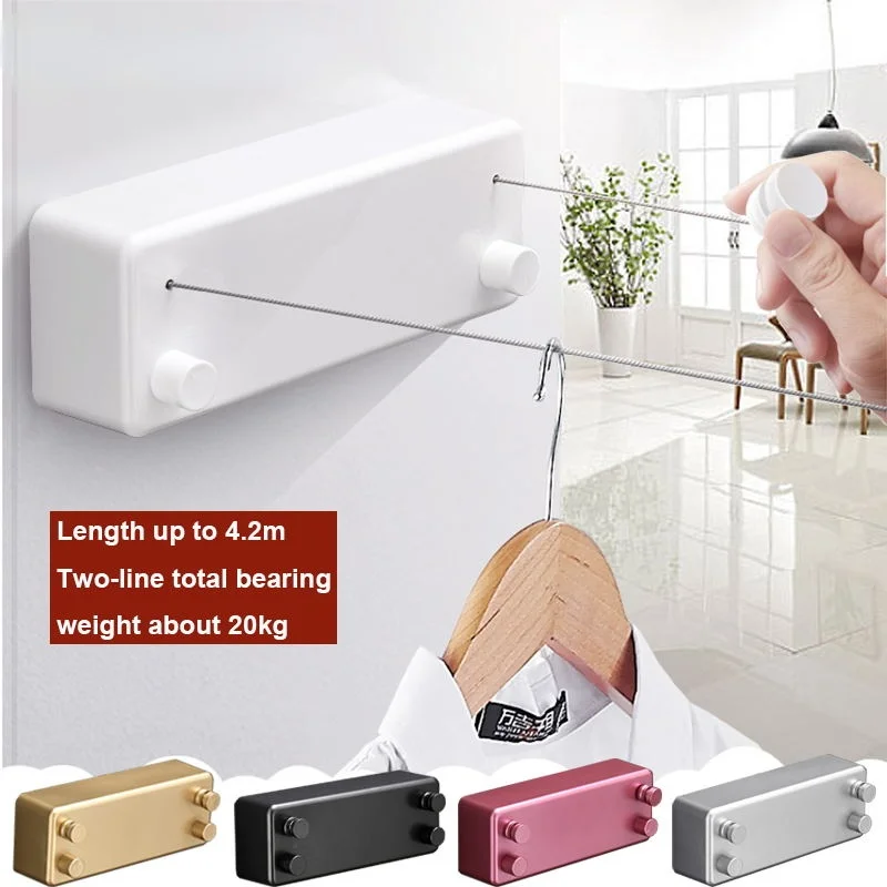 Clothes Line Dryer Bathroom Accessories Drying Rack White/Black/Golden/Silver Clothesline Rack Laundry Dryer Double Layer
Clothes Line Dryer Bathroom Accessories Drying Rack White/Black/Golden/Silver Clothesline Rack Laundry Dryer Double Layer