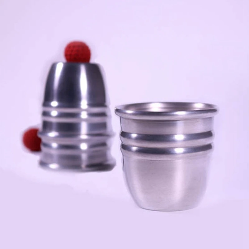 Super Professional Aluminum Three Cups and Balls , ician Props,ic Tricks ician Close Up Illusion
Super Professional Aluminum Three Cups and Balls , ician Props,ic Tricks ician Close Up Illusion
