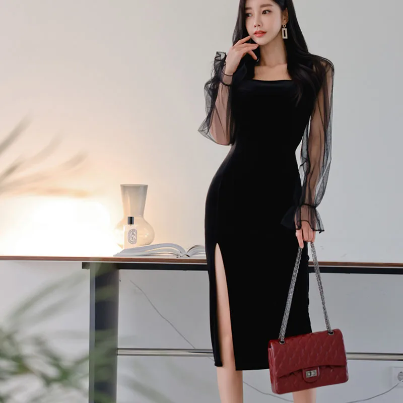 Новинка 2021 облегающее платье с длинным рукавом и квадратным воротником в стиле пэчворк для женщин, женское платье с разрезом
Новинка 2021 облегающее платье с длинным рукавом и квадратным воротником в стиле пэчворк для женщин, женское платье с разрезом
