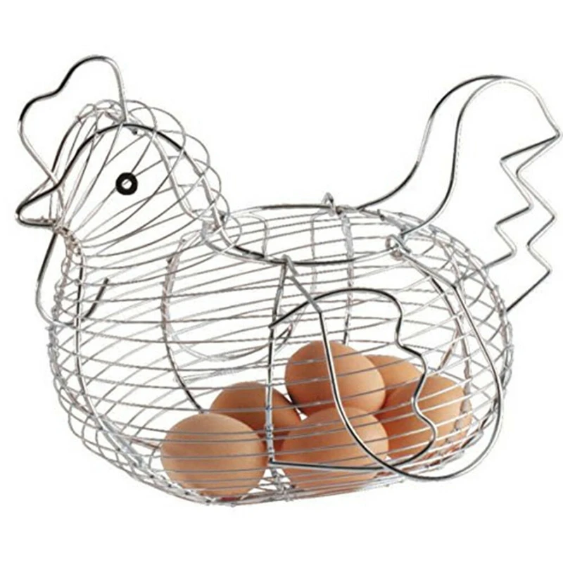 Creative Iron Art Eggs Storage Basket Chicken Shaped Egg Holder Household Vegetables Container Organizer Kitchen Rack Basket
Creative Iron Art Eggs Storage Basket Chicken Shaped Egg Holder Household Vegetables Container Organizer Kitchen Rack Basket
