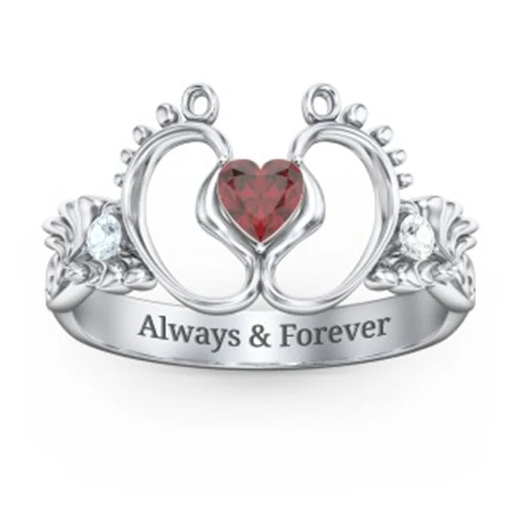 2021 New Trendy Cute Silver Plated Footprint Rings For Women Heart Pink Blue Red CZ Stone Inlay Fashion Jewelry Party Gift Ring
2021 New Trendy Cute Silver Plated Footprint Rings For Women Heart Pink Blue Red CZ Stone Inlay Fashion Jewelry Party Gift Ring