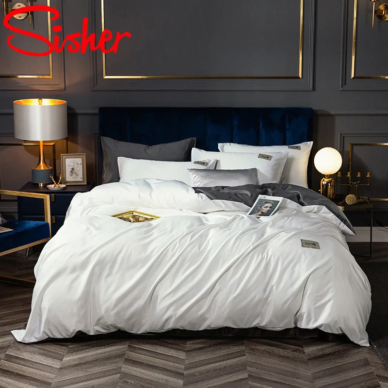 Simple Luxury 4pcs Bedding Set Washed Silk Duvet Cover Set Quilt Modern Brief Bed Linen Sheet 220x240 Queen King Size Bedclothes
Simple Luxury 4pcs Bedding Set Washed Silk Duvet Cover Set Quilt Modern Brief Bed Linen Sheet 220x240 Queen King Size Bedclothes