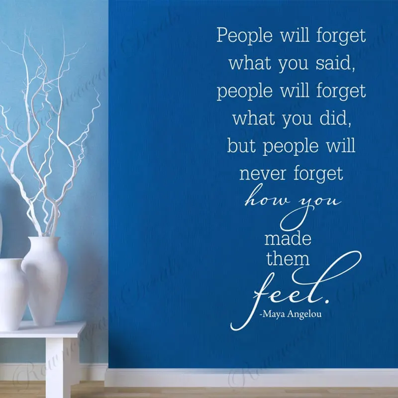 Maya Angelou Quotes Wall Sticker People Will Forget Vinyl Wall Decals Interior Art Home Decoration Room Bedroom Decor Mural 4633 
Maya Angelou Quotes Wall Sticker People Will Forget Vinyl Wall Decals Interior Art Home Decoration Room Bedroom Decor Mural 4633