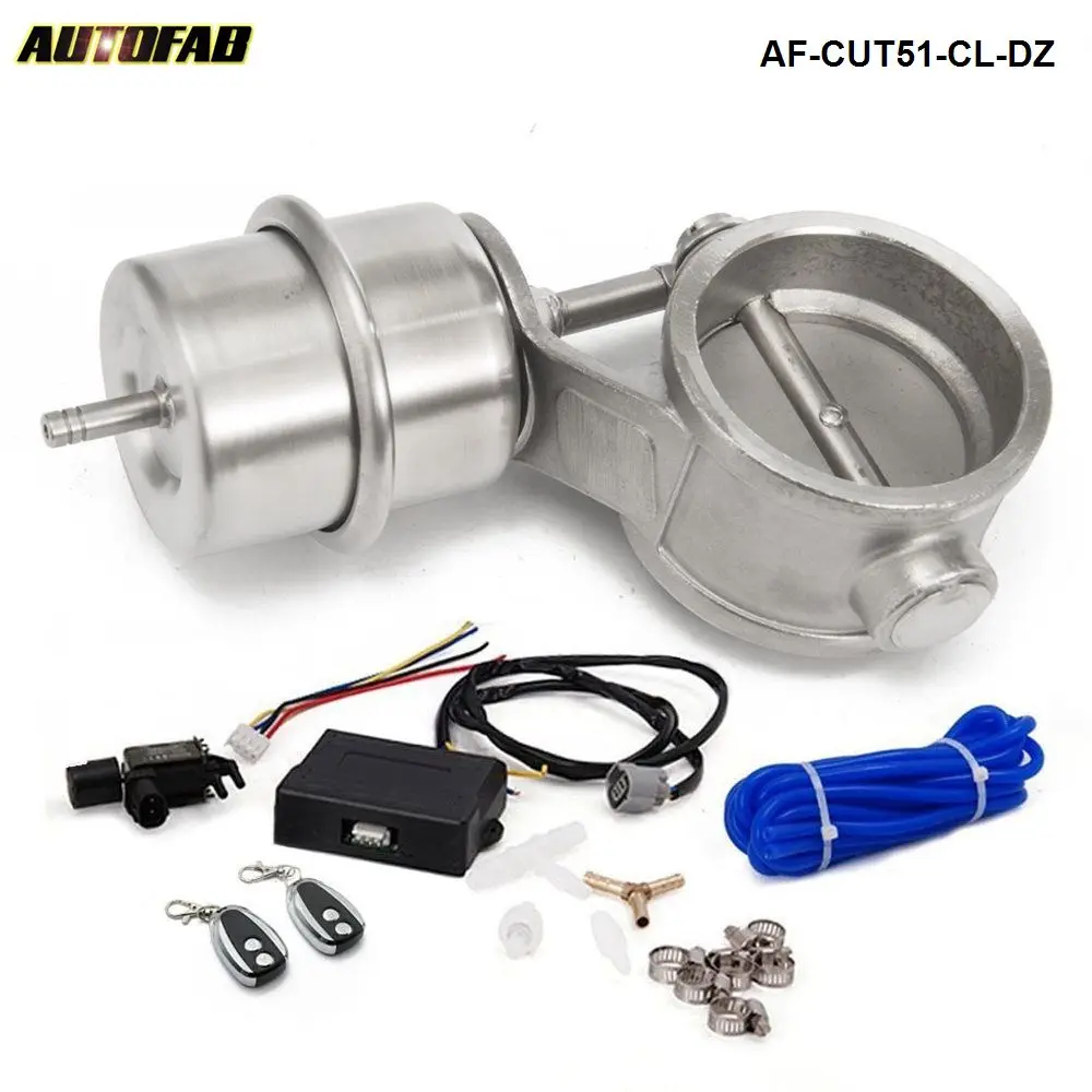 Exhaust Control Valve Set With Vacuum Actuator CUTOUT 2"51mm Pipe CLOSE STYLE with Wireless Remote Controller Set AF-CUT51-CL-DZ
Exhaust Control Valve Set With Vacuum Actuator CUTOUT 2"51mm Pipe CLOSE STYLE with Wireless Remote Controller Set AF-CUT51-CL-DZ
