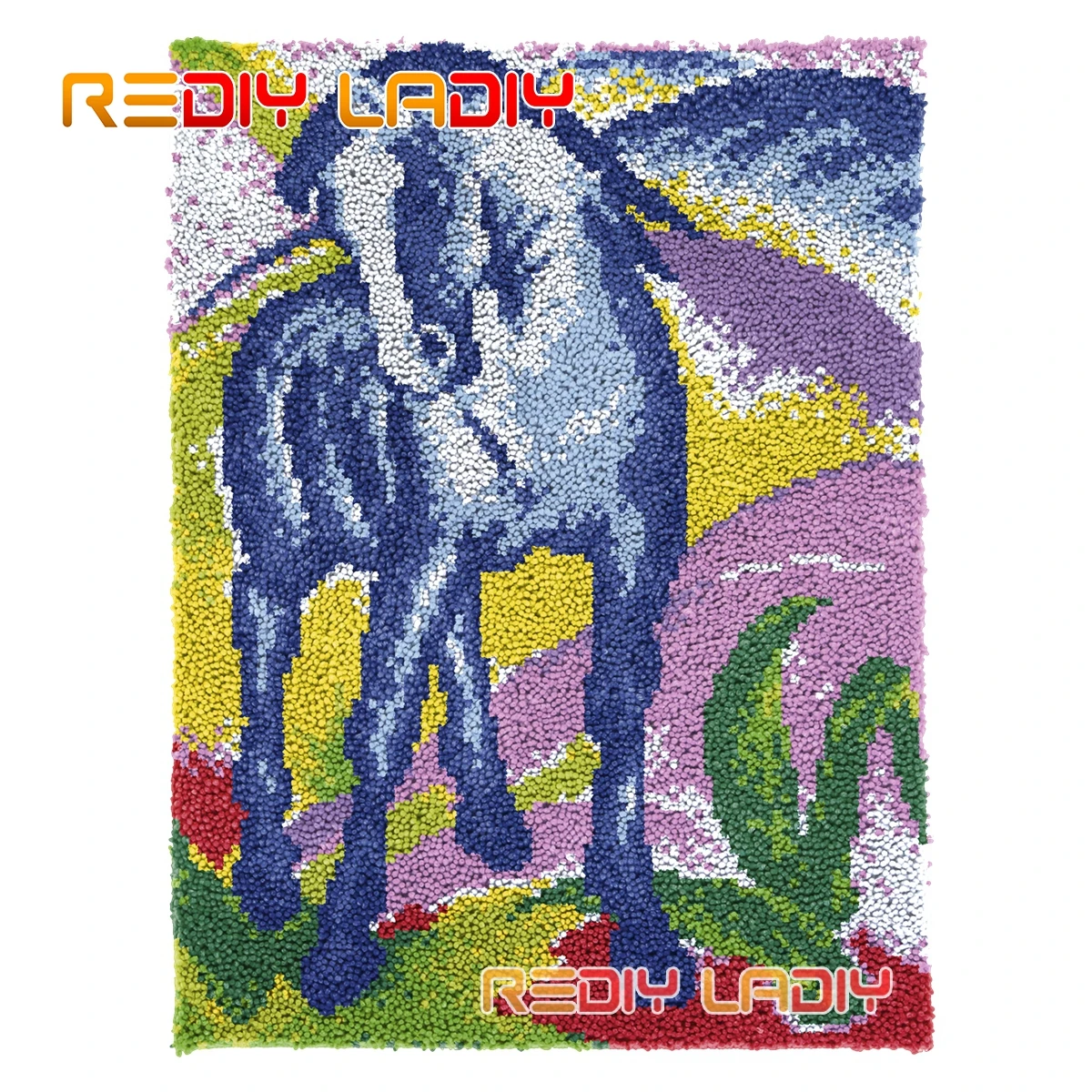 Latch Hook Rug Blue Horse Lush Wall Tapestry Kits DIY Carpet Rug Lofty Yarn Cushion Arts Crocheted Fluffy Floor Mat Crafts
Latch Hook Rug Blue Horse Lush Wall Tapestry Kits DIY Carpet Rug Lofty Yarn Cushion Arts Crocheted Fluffy Floor Mat Crafts