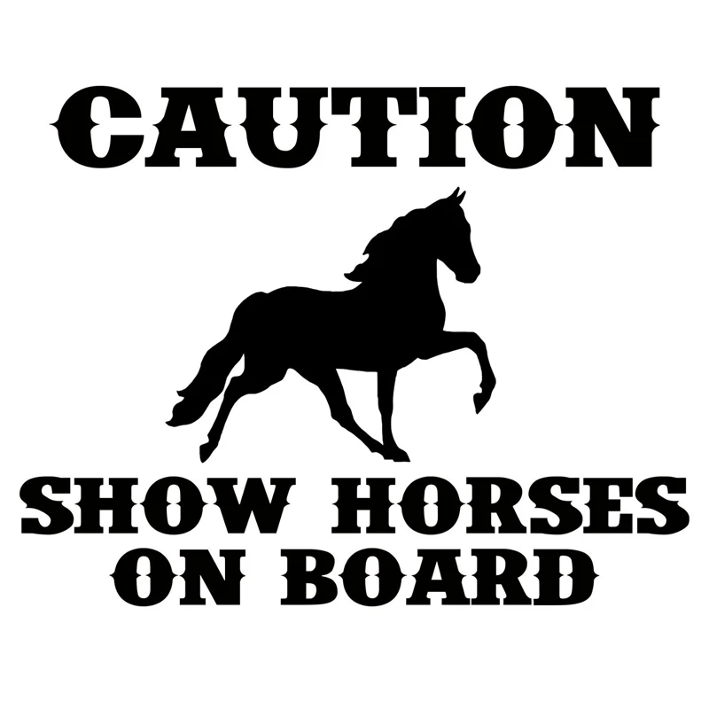 

Creative Careful Horse on Board Warning Car Stickers PVC Personalized Fashion Body Window Exquisite Decals Waterproof Decorate