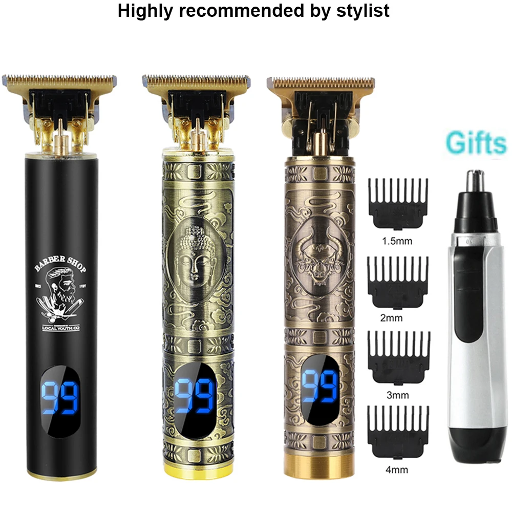 2021 LCD Rechargeable Hair Clipper Electric Hair Trimmer T9 Cordless Shaver Trimmer 0mm Men Barber Hair Cutting Machine for Men
2021 LCD Rechargeable Hair Clipper Electric Hair Trimmer T9 Cordless Shaver Trimmer 0mm Men Barber Hair Cutting Machine for Men