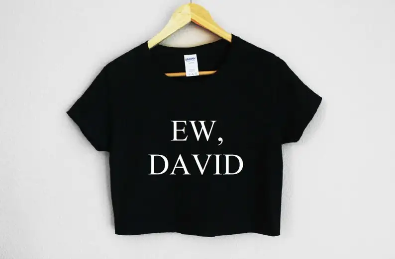 

Sugarbaby Ew, David Women's Crop Cotton Shirt Short Sleeved Fashion Tumblr Cropped t shirt Summer Fashion Women Crop Tops