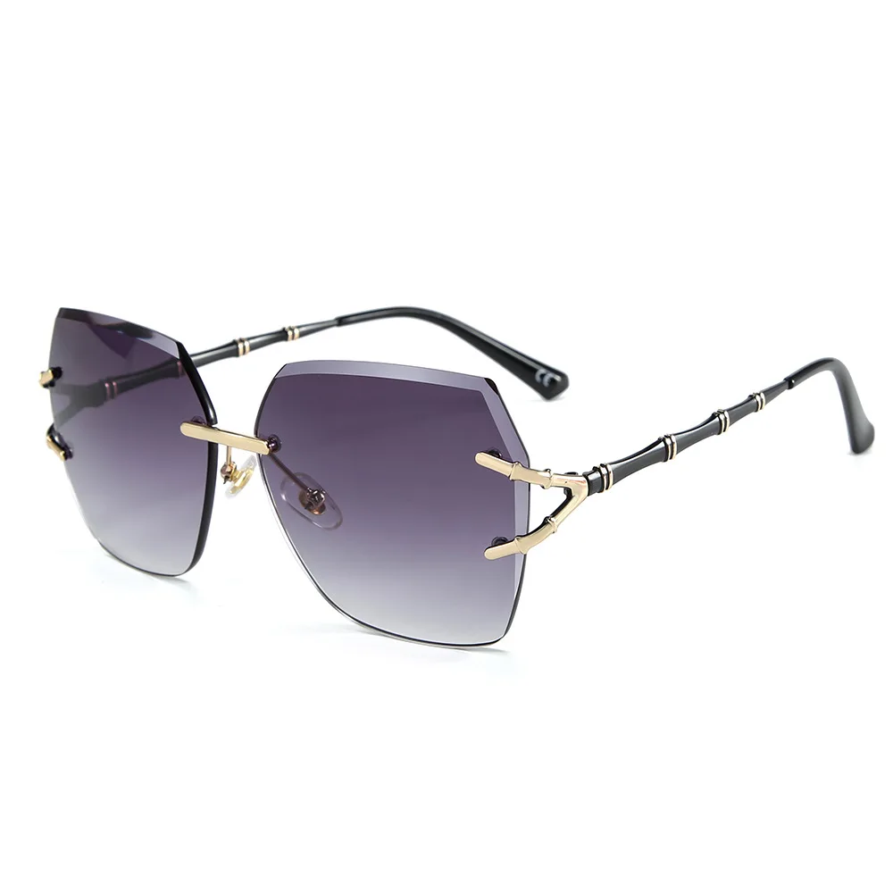 

Fashion Rimless Sunglasses Women Square Goggle Glasses Female Brand Trend Flower Legs Shades Uv400 Vintage Eyeglasses