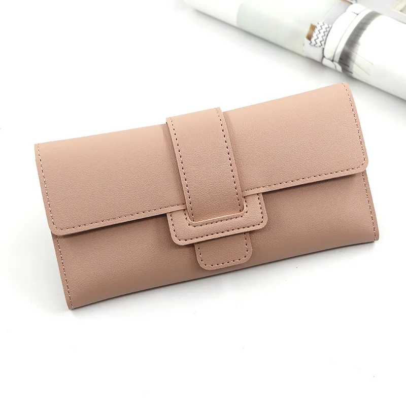 Women Long Korean Buckle Simple Wallets Female Three-fold Clutch Bag Coin Purses Ladies Drawstring Multi-card Pocket Card Bag
Women Long Korean Buckle Simple Wallets Female Three-fold Clutch Bag Coin Purses Ladies Drawstring Multi-card Pocket Card Bag