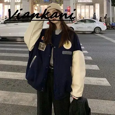 Autumn Thin Jackets Woment Spring Bomber Patchwork Baseball Women Clothes Harajuku Streetwear Gothic Loose Ladies Coat
Autumn Thin Jackets Woment Spring Bomber Patchwork Baseball Women Clothes Harajuku Streetwear Gothic Loose Ladies Coat