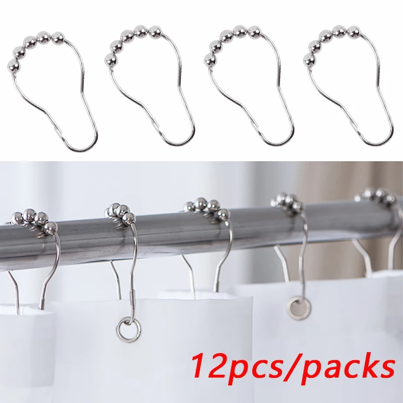 12pcs Stainless Steel Curtain Hooks Bathroom Shower Curtain Hook Rings Rustproof Curtain Rod Clips Clamps Bathroom Accessories 
12pcs Stainless Steel Curtain Hooks Bathroom Shower Curtain Hook Rings Rustproof Curtain Rod Clips Clamps Bathroom Accessories