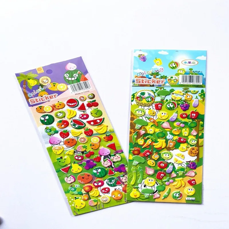 Fruit stickers creative scene kindergarten reward color bubble stickers 3D puzzle stereo small paste 
Fruit stickers creative scene kindergarten reward color bubble stickers 3D puzzle stereo small paste