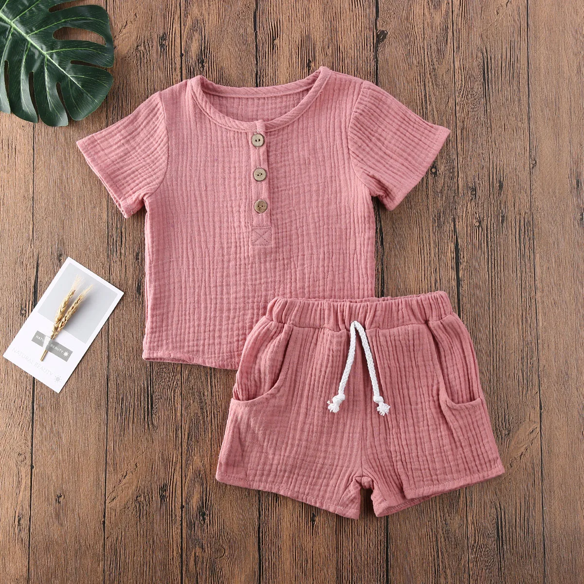 2020 Baby Summer Clothing Toddler Kids Boys Cotton Linen Casual Clothes T-shirt Tops&ampPants Short Sleeve Outfit 2Pcs Set | Детская