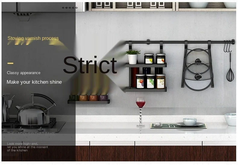 Black Paint Stainless Steel Kitchen Storage Rack No Drilling Wall Mounted Hanging Knife Rack Chopsticks Cage Dish Seasoning Rack 
Black Paint Stainless Steel Kitchen Storage Rack No Drilling Wall Mounted Hanging Knife Rack Chopsticks Cage Dish Seasoning Rack