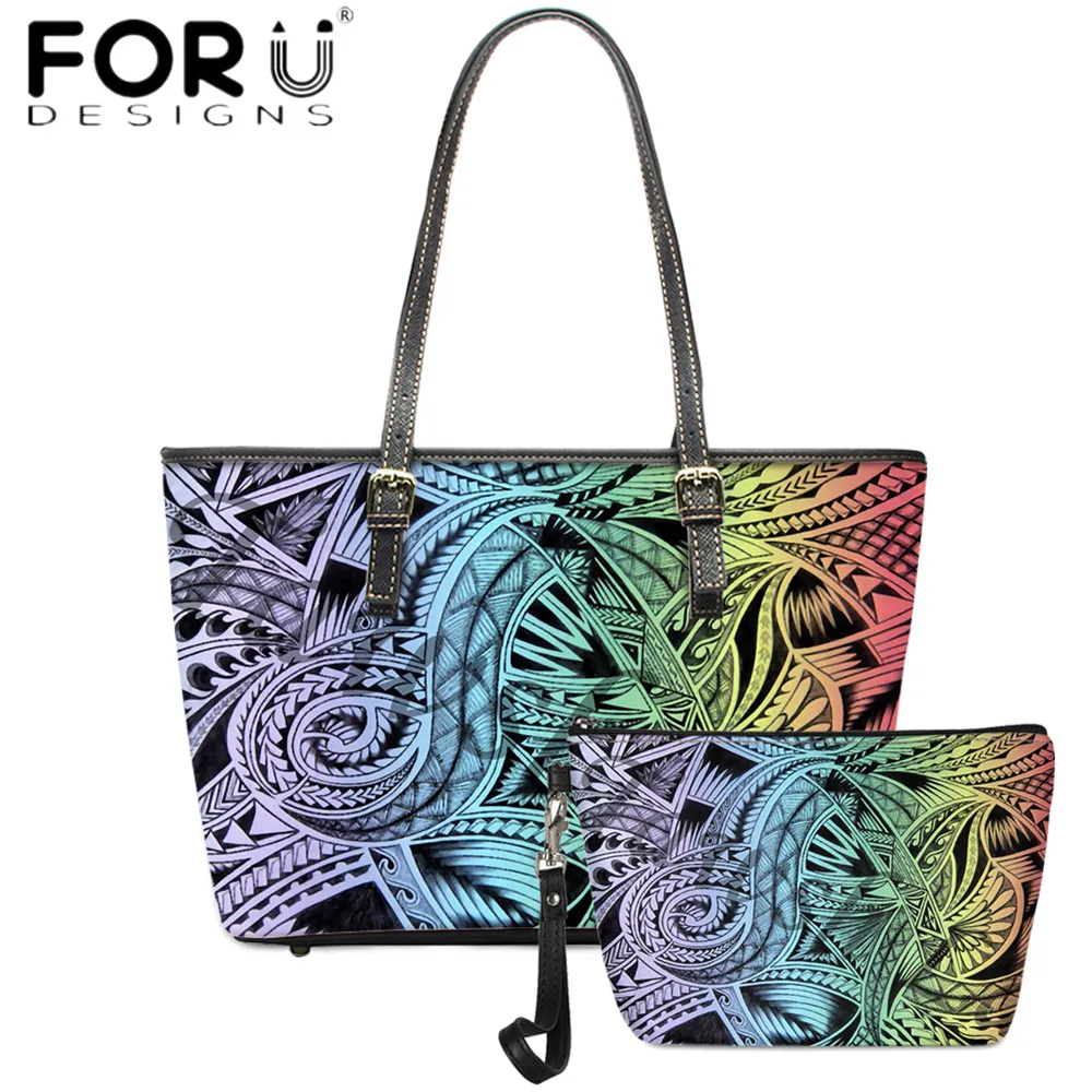 FORUDESIGNS Hot Style 2pcs Women Handbags Set Polynesian Tribe Pattern Luxury Design Lady Shopper Beach Shoulder Bag Girls Sac
FORUDESIGNS Hot Style 2pcs Women Handbags Set Polynesian Tribe Pattern Luxury Design Lady Shopper Beach Shoulder Bag Girls Sac