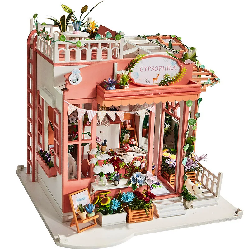 DIY Gypsophila Flower Room Wooden Dollhouse Miniature With Furniture Doll Houses Assemble Toys Children Christmas Gift Casa
DIY Gypsophila Flower Room Wooden Dollhouse Miniature With Furniture Doll Houses Assemble Toys Children Christmas Gift Casa