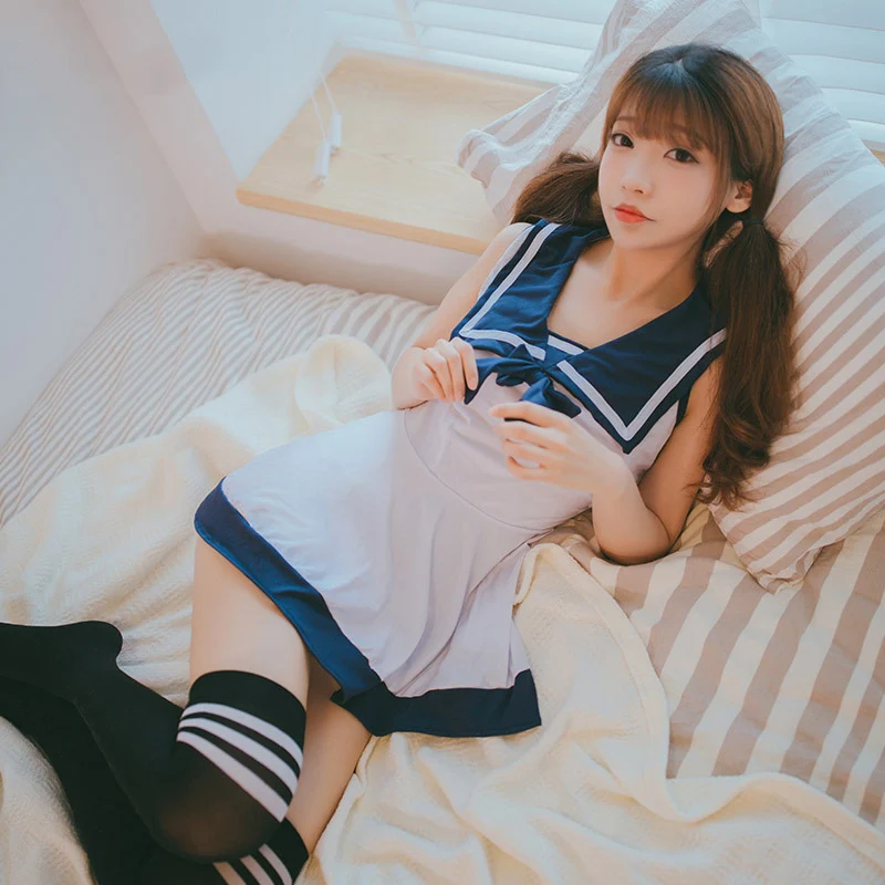 Sexy Lingerie Lovely Role-playing Sailor Collar Dress Japanese Sexy Student Uniform Babydoll Kawaii Club Party Cosplay Underwear
Sexy Lingerie Lovely Role-playing Sailor Collar Dress Japanese Sexy Student Uniform Babydoll Kawaii Club Party Cosplay Underwear