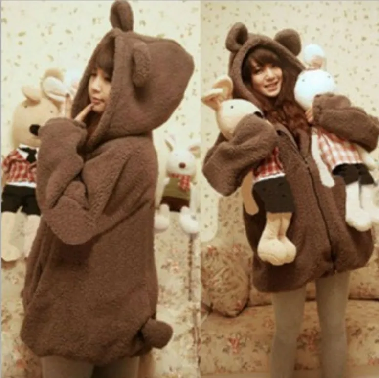 2021 Women's Clothing Kawaii Coat Female Bear Bunny with Ears and Tail Cartoon Plush Coat Hooded Sweater Female
2021 Women's Clothing Kawaii Coat Female Bear Bunny with Ears and Tail Cartoon Plush Coat Hooded Sweater Female