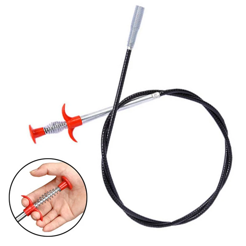 Pipe Dredging Tools Drain Snake Drain Cleaner Sticks Clog Remover Cleaning Tools Household For Kitchen(160cm Is Available) 85cm
Pipe Dredging Tools Drain Snake Drain Cleaner Sticks Clog Remover Cleaning Tools Household For Kitchen(160cm Is Available) 85cm