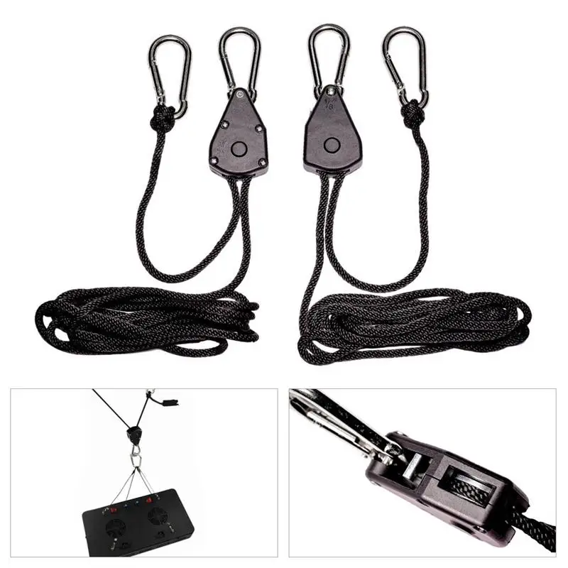 4pcs 1/8 Inch Heavy Duty Adjustable Grow Light Ratchet Rope Hanger Yoyo for Grow Light Fixtures Gardening
4pcs 1/8 Inch Heavy Duty Adjustable Grow Light Ratchet Rope Hanger Yoyo for Grow Light Fixtures Gardening