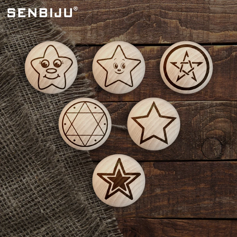 Children Cabinet handle small star solid wood Engraved five pointed star single hole round beech furniture handle accessories 
Children Cabinet handle small star solid wood Engraved five pointed star single hole round beech furniture handle accessories