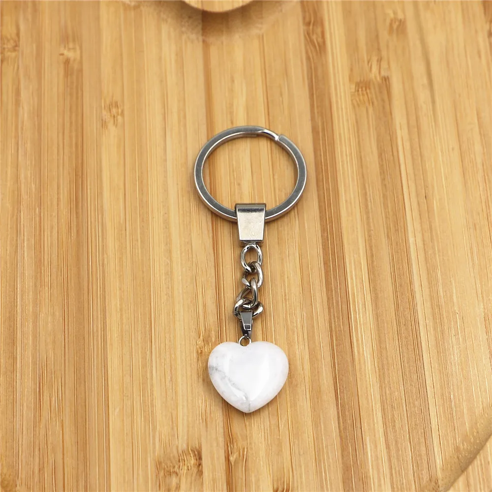 Natural Stone Keychain Natural Spotted Agates Chakra Healing Crystal Heart Pendant Stainless Steel Key Ring Keychain Charms
Natural Stone Keychain Natural Spotted Agates Chakra Healing Crystal Heart Pendant Stainless Steel Key Ring Keychain Charms