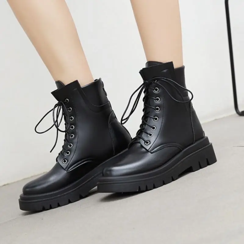Taoffen Size 33-43 Women Ankle Boots Flat Heel Women Autumn Winter Shoes Fashion Cool Short Boots Ladies Footwear
Taoffen Size 33-43 Women Ankle Boots Flat Heel Women Autumn Winter Shoes Fashion Cool Short Boots Ladies Footwear
