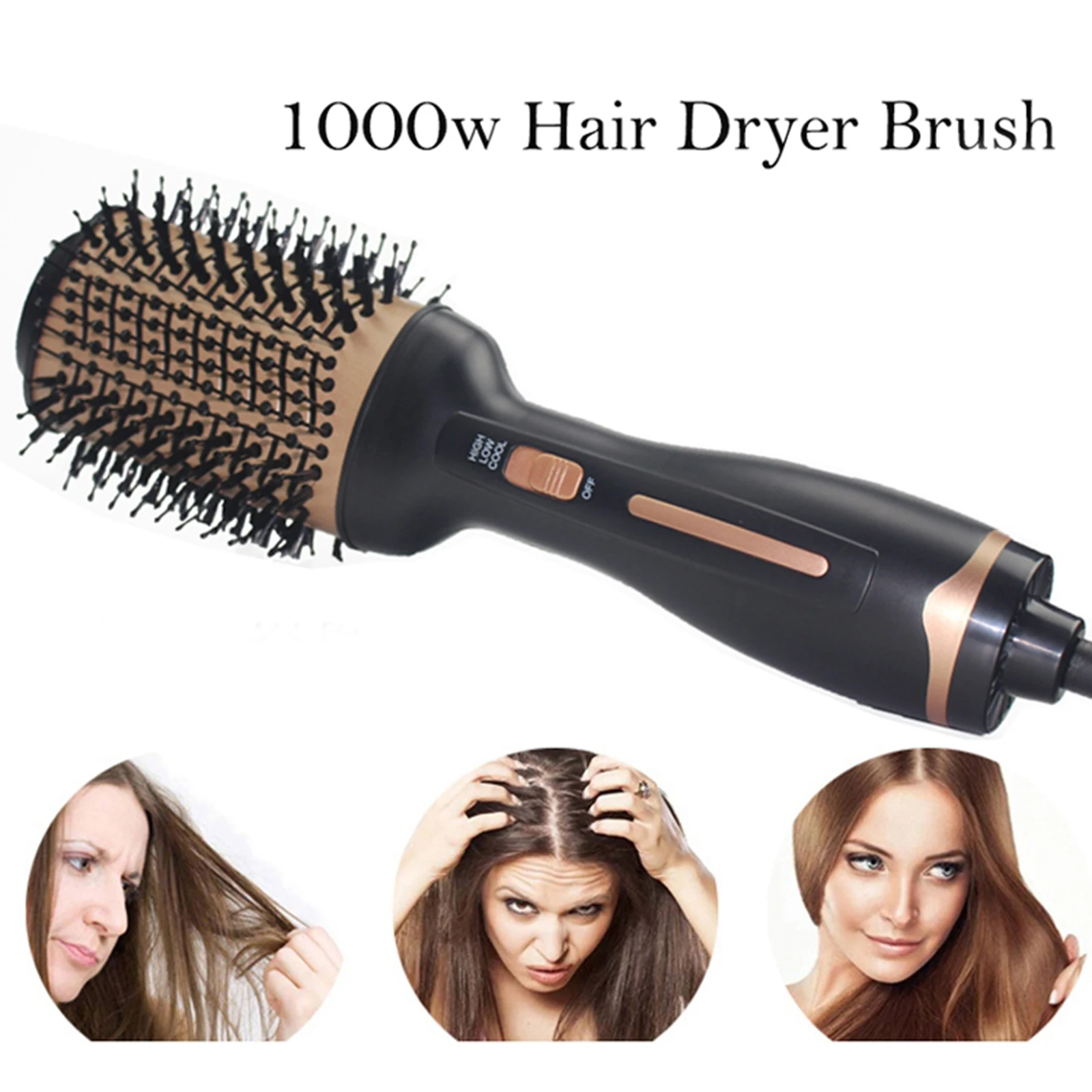 3 IN 1 One Step Hair Dryer Hot Air Brush Hair Straightener Curler Comb Roller Electric Blow Dryer Brush
3 IN 1 One Step Hair Dryer Hot Air Brush Hair Straightener Curler Comb Roller Electric Blow Dryer Brush