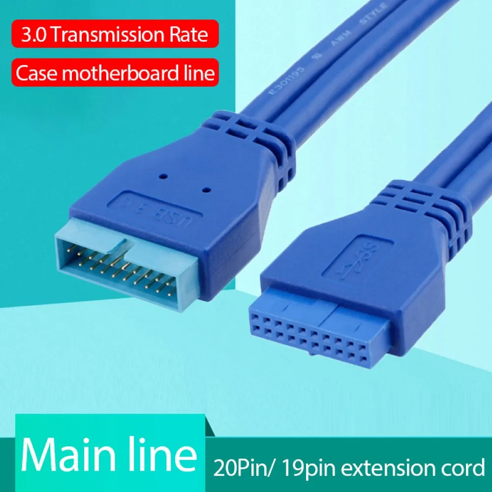20Pin Extension Cable 0.3m USB 3.0 Motherboard 20Pin Male to Female Extension Cable PC Computer Mainboard Adapter Header Cord
20Pin Extension Cable 0.3m USB 3.0 Motherboard 20Pin Male to Female Extension Cable PC Computer Mainboard Adapter Header Cord