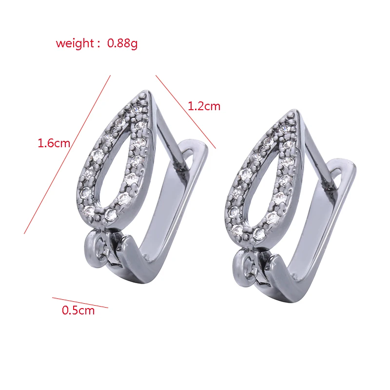 Droplet shaped zircon crystal earrings accessories for jewelry making earring hook copper Tassel DIY earring buckle Wholesale
Droplet shaped zircon crystal earrings accessories for jewelry making earring hook copper Tassel DIY earring buckle Wholesale