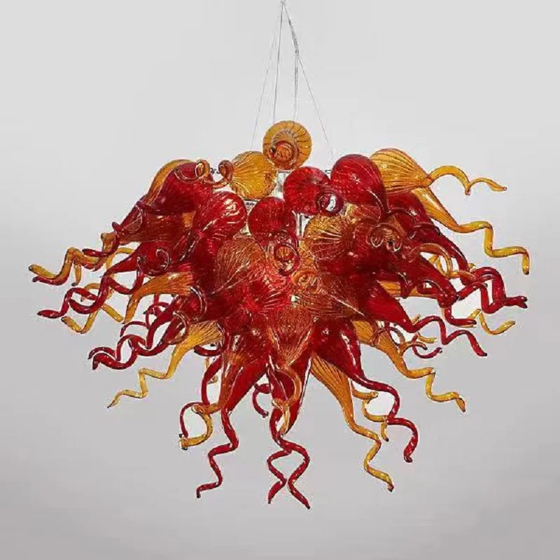 European Type Blown Glass Chandeliers Modern LED Light Source Chihuly Style Art Decor Glass Material Lighting 28 Inches
European Type Blown Glass Chandeliers Modern LED Light Source Chihuly Style Art Decor Glass Material Lighting 28 Inches