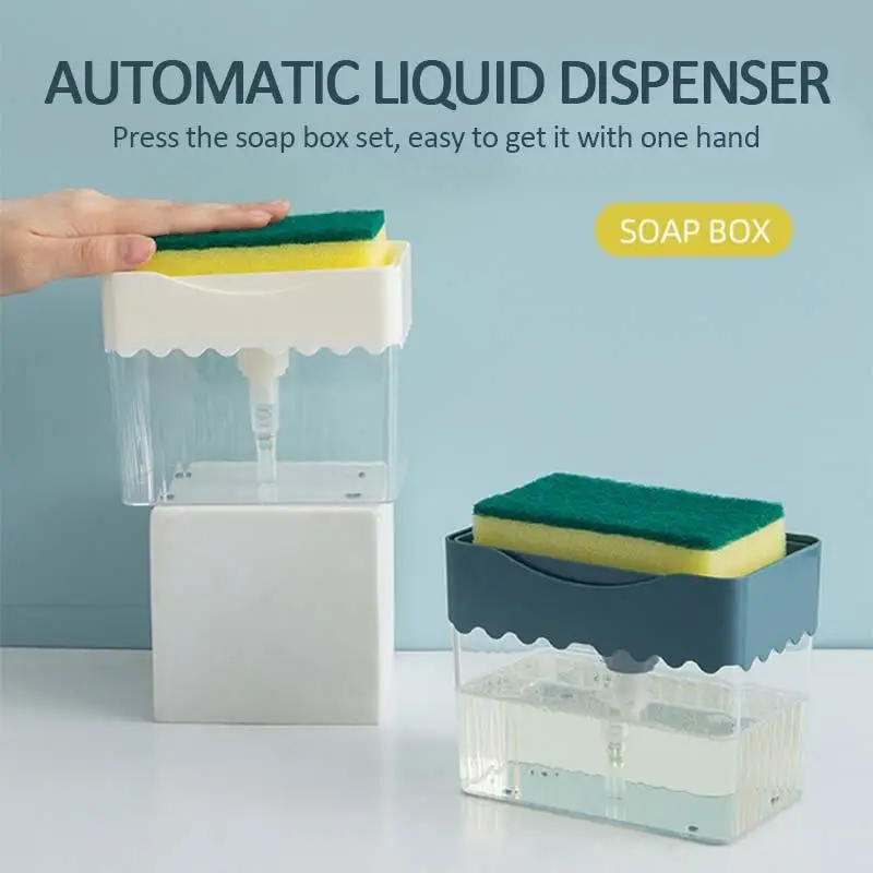 2-in-1 Soap Pump Dispenser With Sponge Holder Liquid Dispenser Container Hand Press Soap Organizer Kitchen Cleaner Tools
2-in-1 Soap Pump Dispenser With Sponge Holder Liquid Dispenser Container Hand Press Soap Organizer Kitchen Cleaner Tools