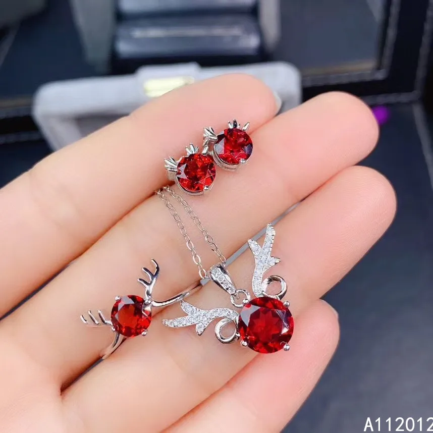KJJEAXCMY fine Jewelry 925 sterling silver inlaid natural Garnet girl fashion pendant ring earring set support test hot selling
KJJEAXCMY fine Jewelry 925 sterling silver inlaid natural Garnet girl fashion pendant ring earring set support test hot selling