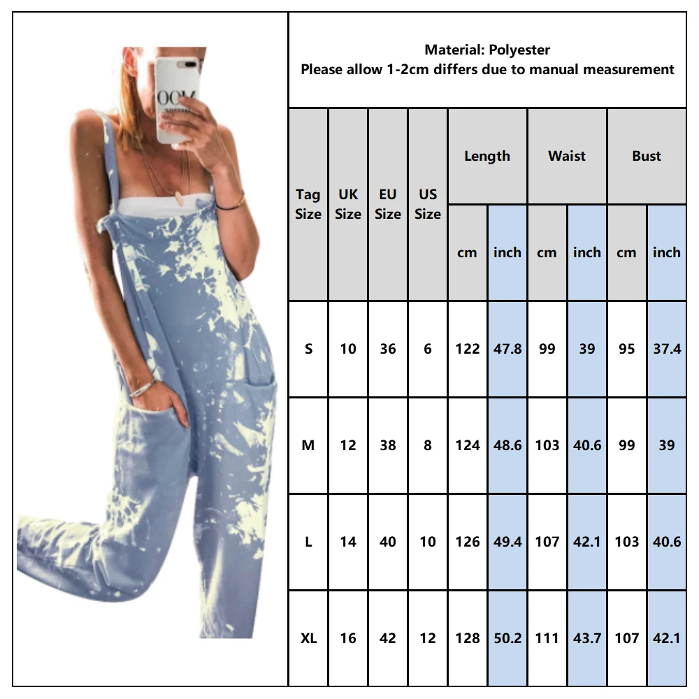 2020 Fashion Womans Bib Pants with Pocket Summer Tie dye Women's Jumpsuit Black/Blue Side Slit Cropped Pants For Women D30
2020 Fashion Womans Bib Pants with Pocket Summer Tie dye Women's Jumpsuit Black/Blue Side Slit Cropped Pants For Women D30