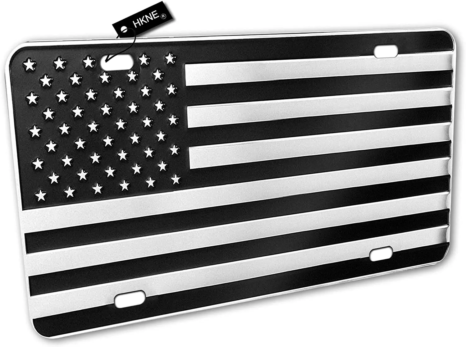 HKNE American Flag Metal Embossed License Plate Aluminum License Plate Black Chrome American Flag Auto Tag for Cars and 
HKNE American Flag Metal Embossed License Plate Aluminum License Plate Black Chrome American Flag Auto Tag for Cars and