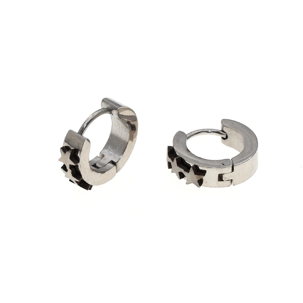 

316 Stainless Steel Hoop Earrings Never Fade Allergy-free Ears-Rings